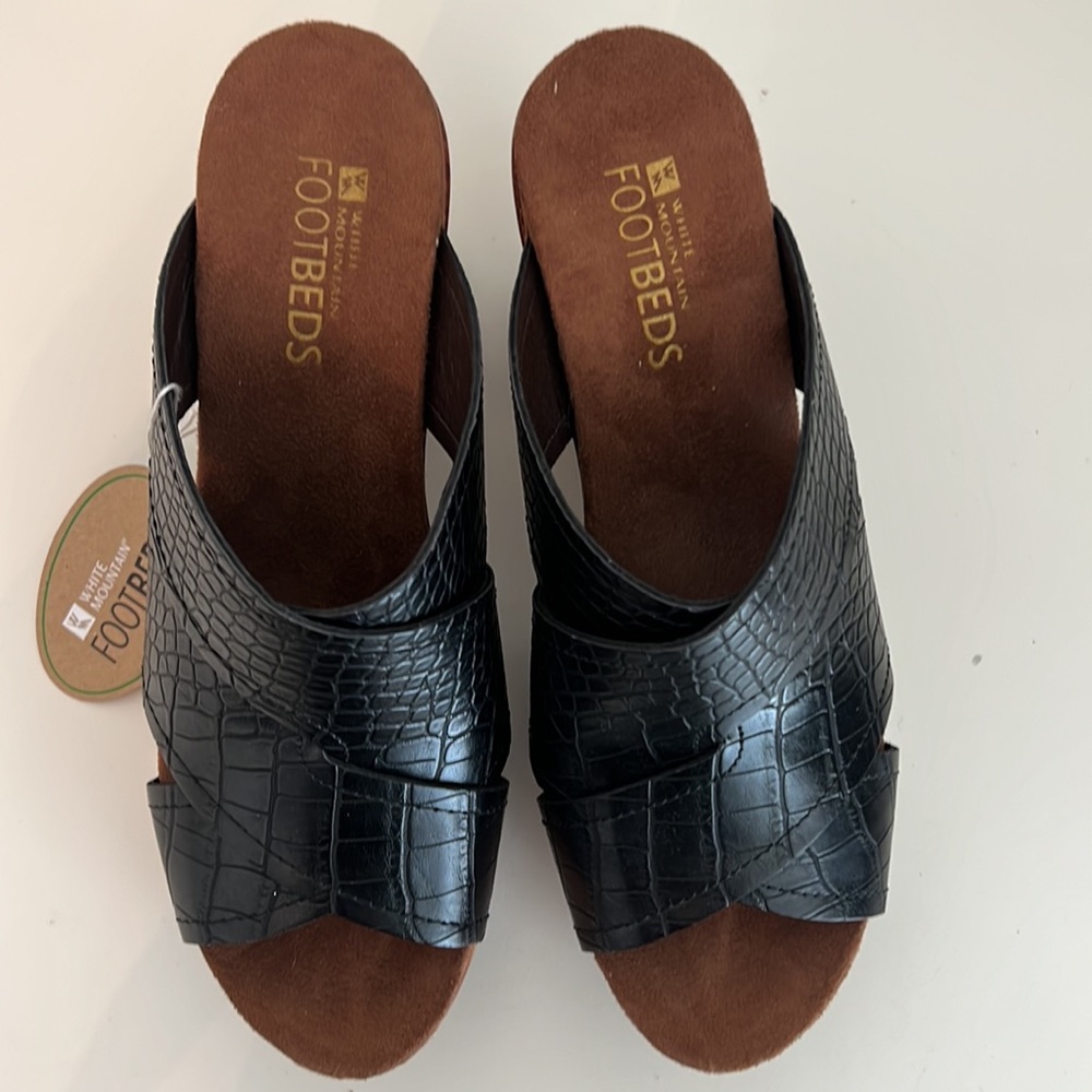 New Footbed wooden heel slide MC - Picture 3 of 6